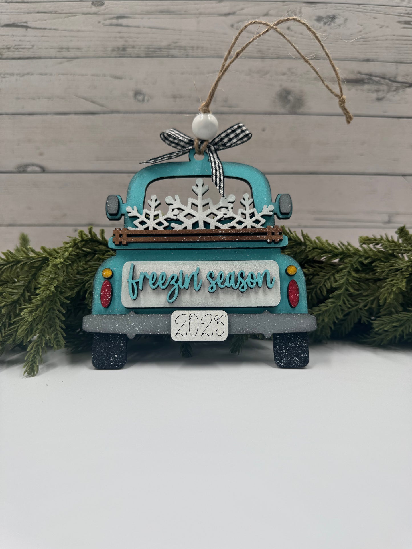 🧣 Freezin’ Season Ornament – Handmade Wood Christmas Ornament or Gift Card Holder