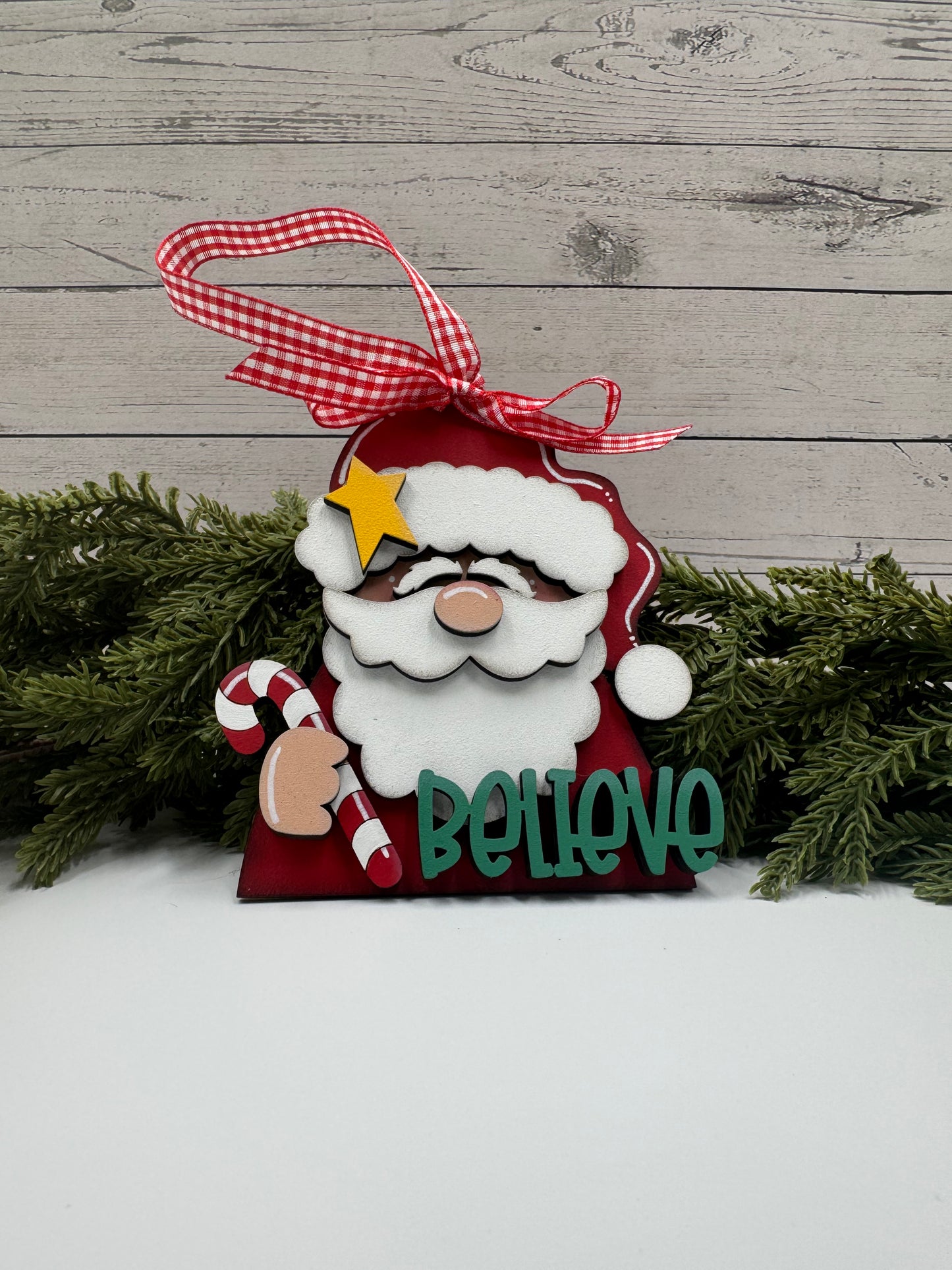 'Believe' – Handmade Wood Christmas Ornament