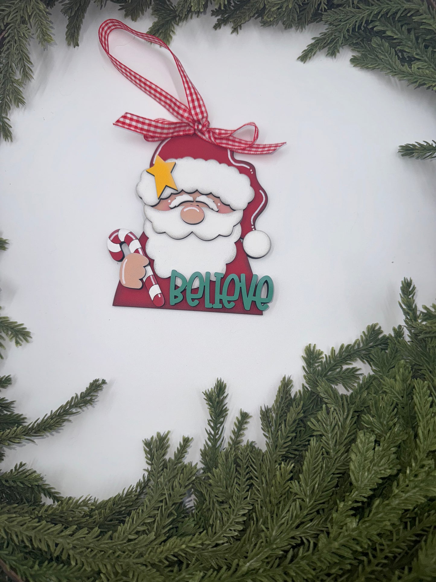 'Believe' – Handmade Wood Christmas Ornament
