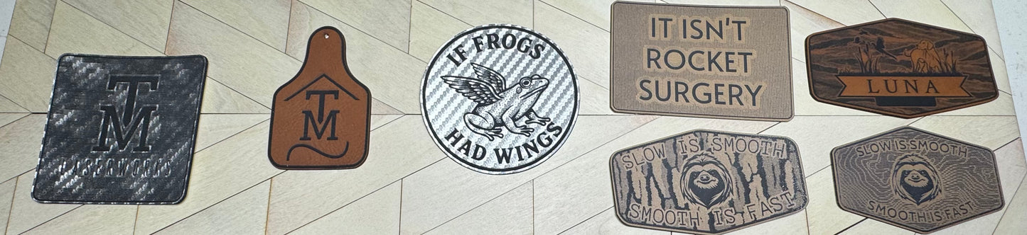 Custom Hat with Vegan Leather or Acrylic Patch – Handcrafted & Laser Engraved