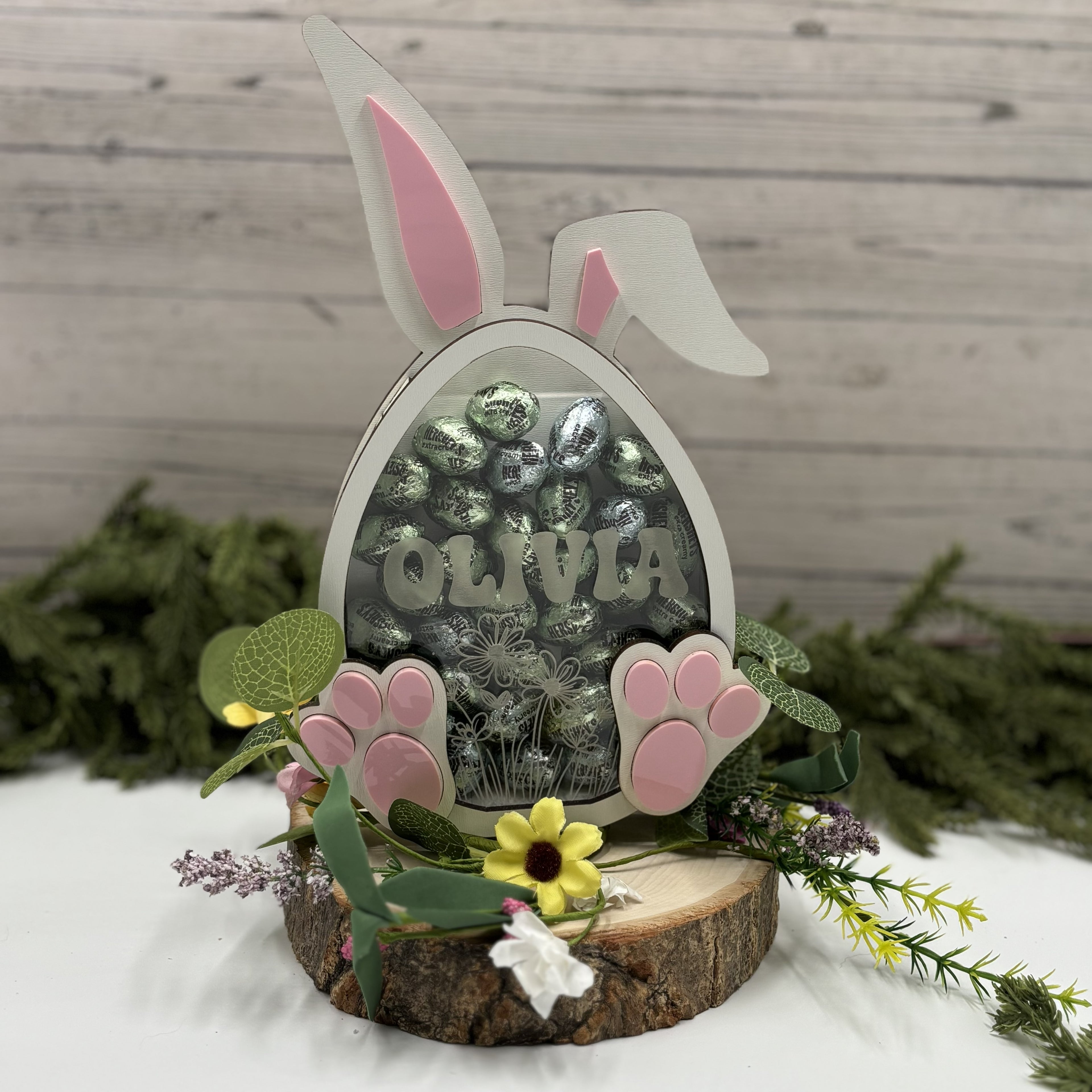Personalized Easter Bunny | Fillable Candy Holder | Easter Gift for Kids