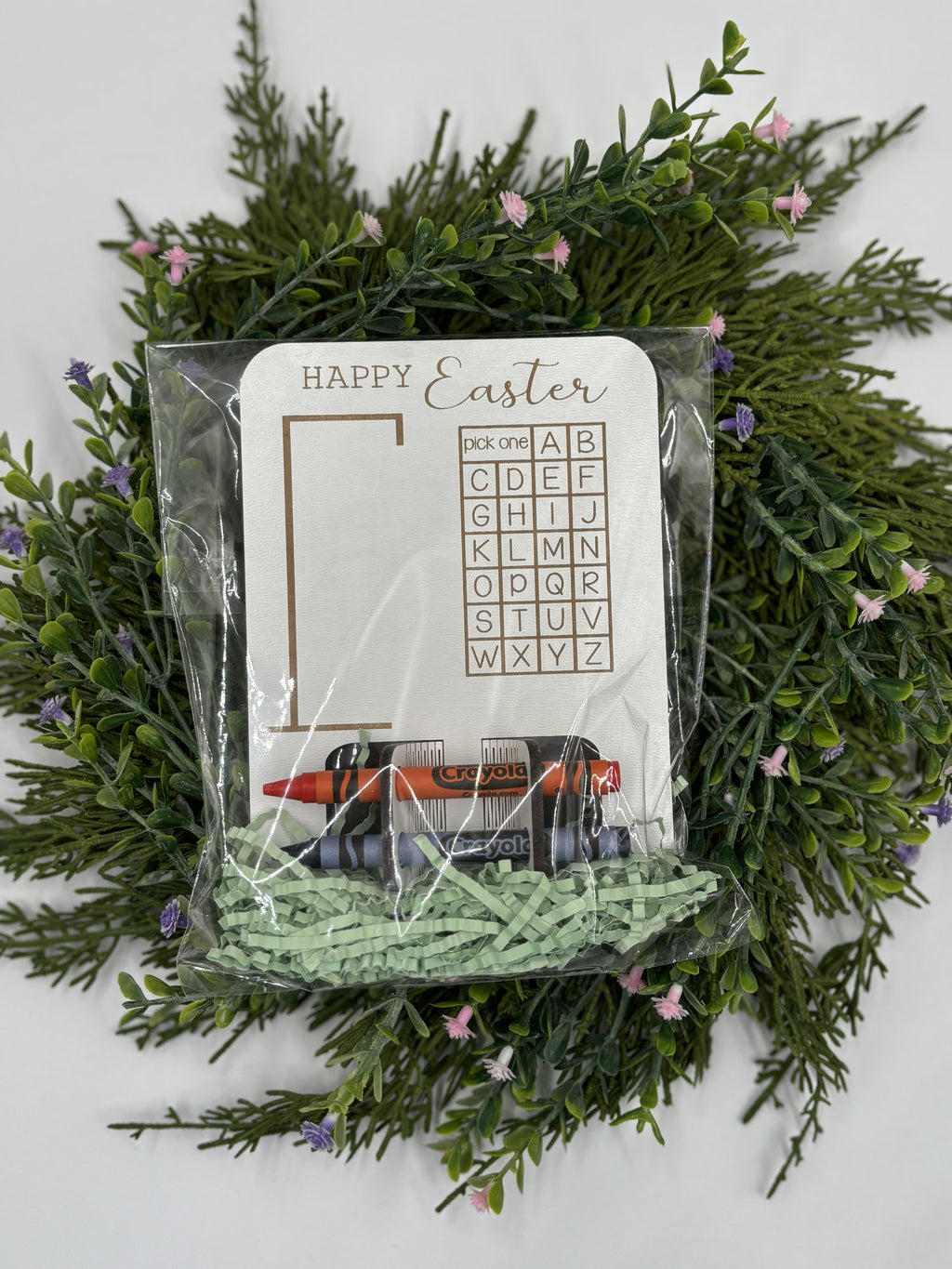 Easter Mini Game Set for Kids | Tic Tac Toe, Dots & Boxes, Maze, Hangman | Travel Games with Crayons | Easter Basket Stuffer