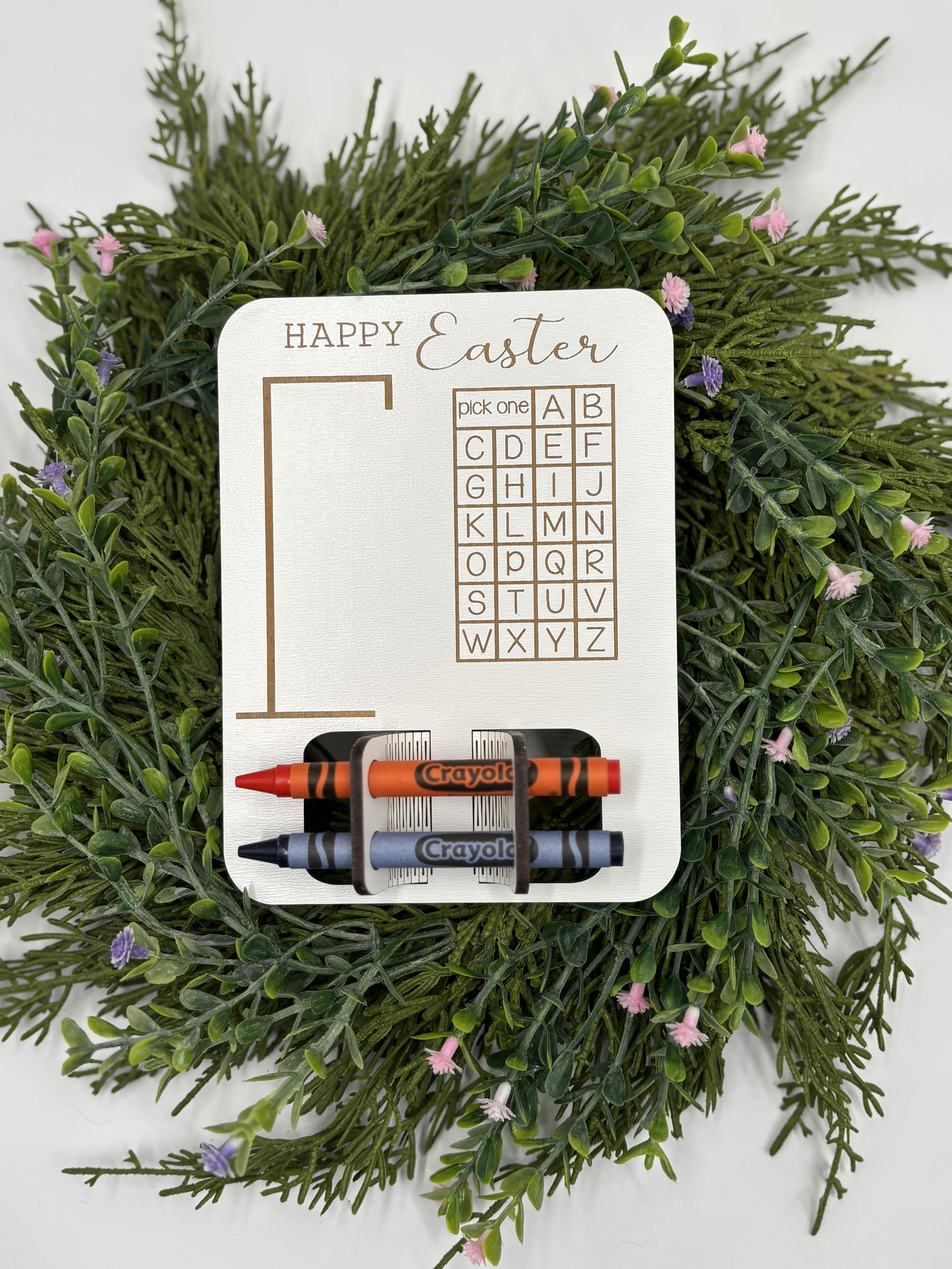 Easter Mini Game Set for Kids | Tic Tac Toe, Dots & Boxes, Maze, Hangman | Travel Games with Crayons | Easter Basket Stuffer