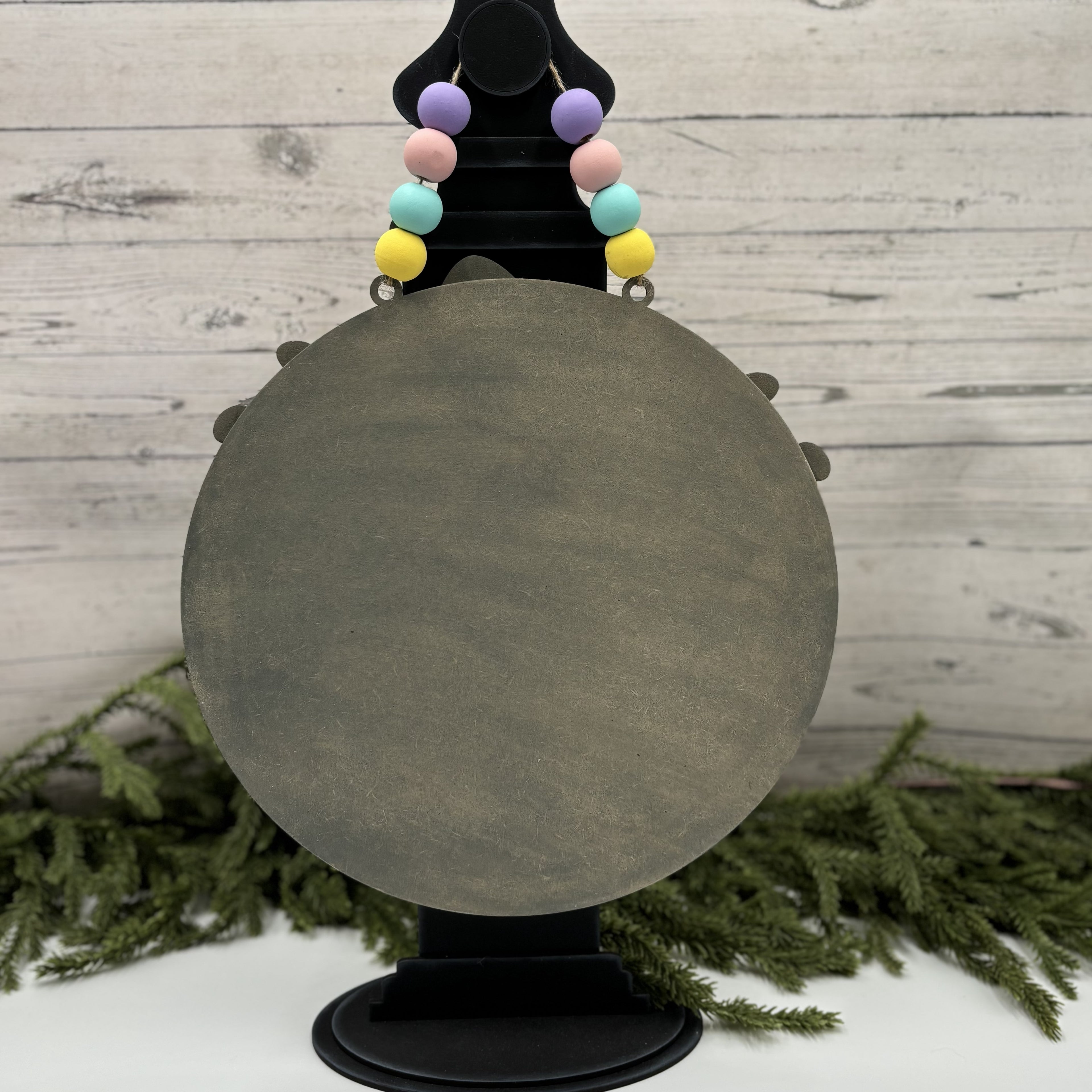 Pastel Happy Easter Door Hanger | Layered Wood Easter Berry Decor