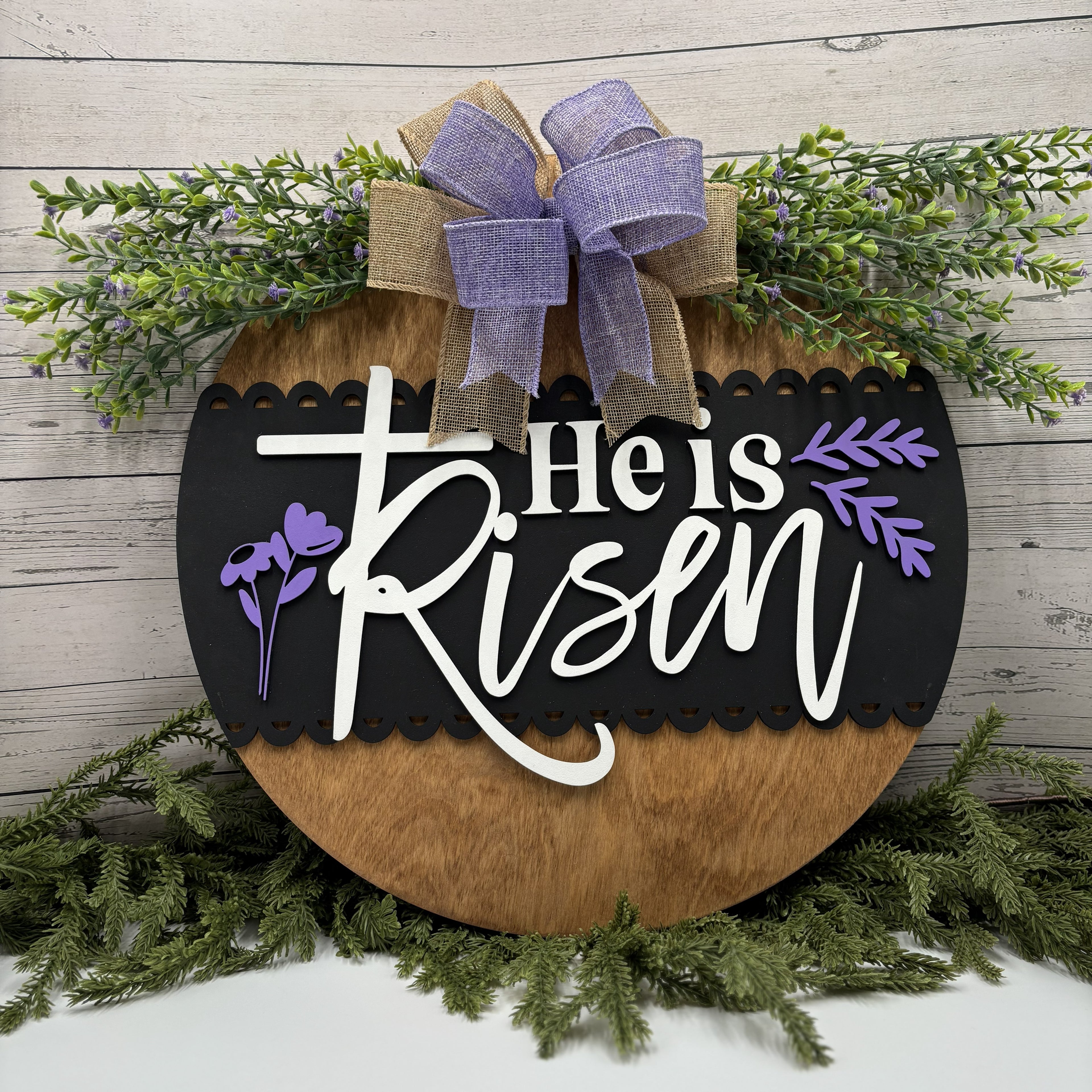 He Is Risen Door Hanger | Easter Decor