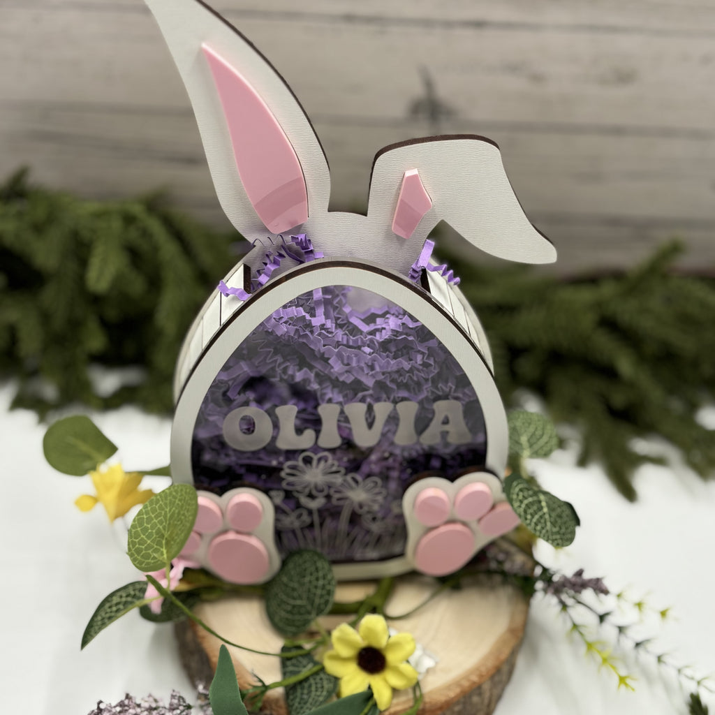 Personalized Easter Bunny | Fillable Candy Holder | Easter Gift for Kids