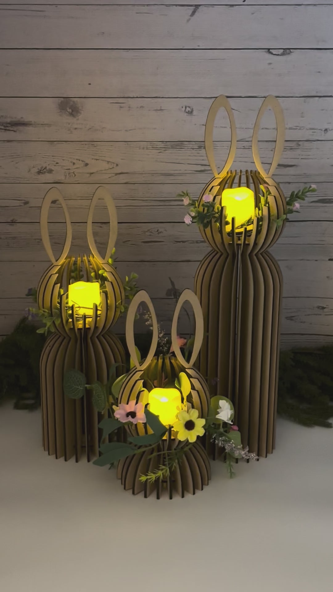 Bunny Votive Candle Holder – Individual or Set | Easter Decor Centerpiece