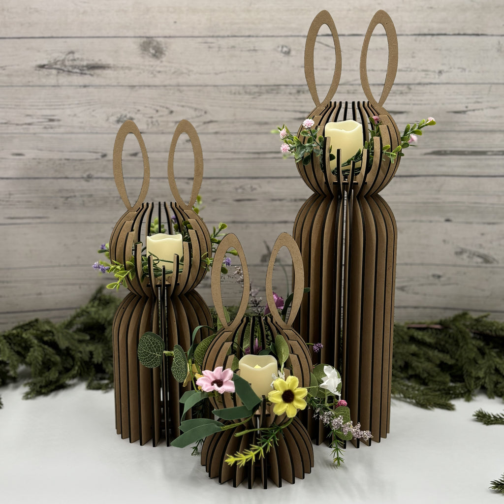 Bunny Votive Candle Holder – Individual or Set | Easter Decor Centerpiece